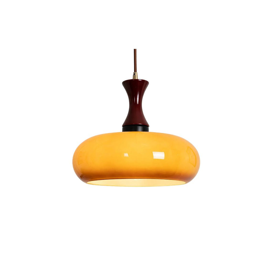 Zeylon | Elegant Retro Glass and Wood Kitchen Pendant Lighting 1