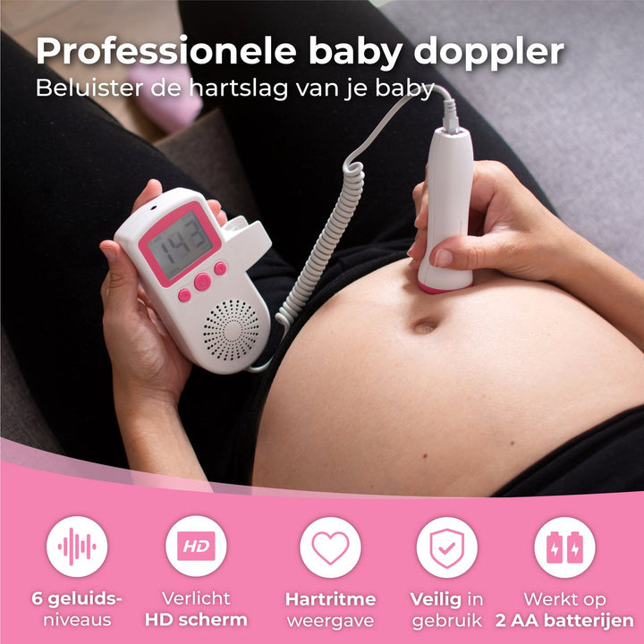 Pregnant Women Doppler Baby Heartbeat Monitor Ultrasonic Technology LCD Screen 0