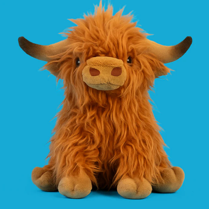 Cozy Highland Cow Plush - Soft Cuddly Stuffed Animal for Kids and Collectors