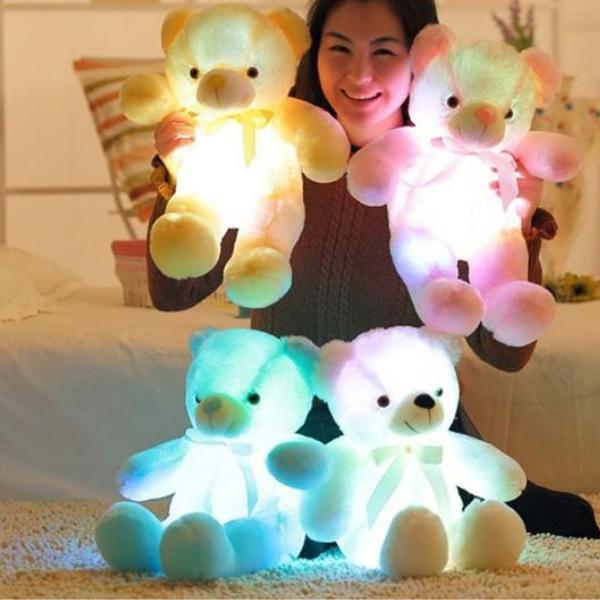 LED Illuminated Teddy - Soft Plush Light-Up Stuffed Toy for Kids and Cozy Night Comfort