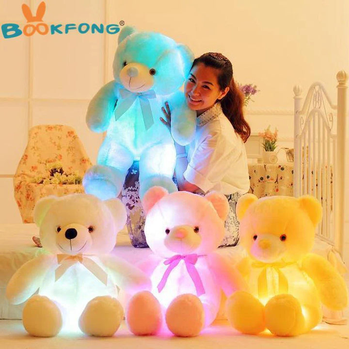 LED Illuminated Teddy - Soft Plush Light-Up Stuffed Toy for Kids and Cozy Night Comfort