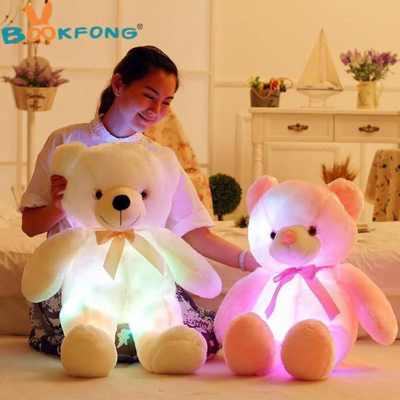 LED Illuminated Teddy - Soft Plush Light-Up Stuffed Toy for Kids and Cozy Night Comfort