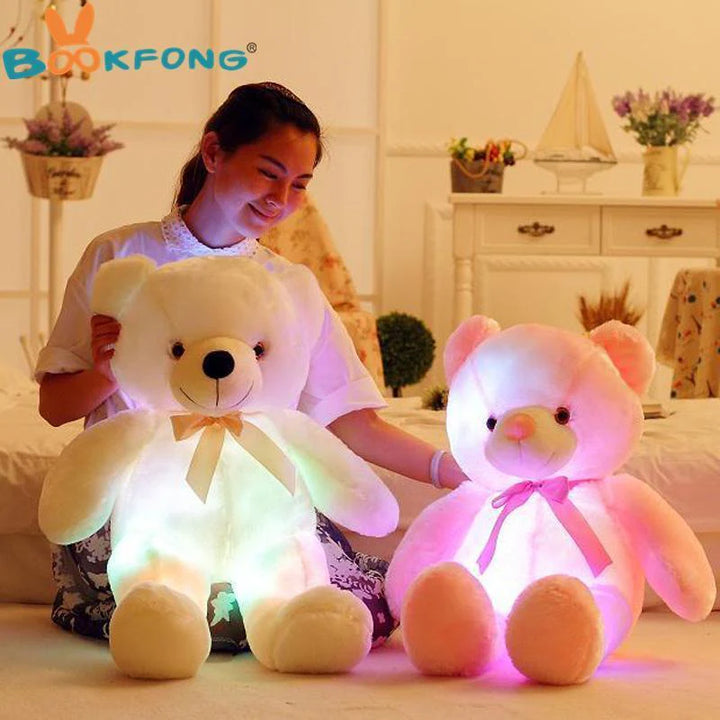 LED Illuminated Teddy - Soft Plush Light-Up Stuffed Toy for Kids and Cozy Night Comfort