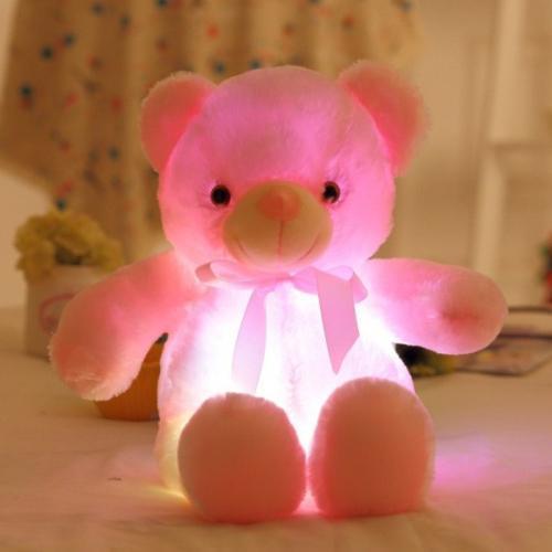 LED Illuminated Teddy - Soft Plush Light-Up Stuffed Toy for Kids and Cozy Night Comfort